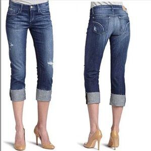Joe's Jeans Karrie Wash Distressed Denim Cropped Best Friend Jeans Women's 28